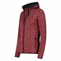 Bedruckte Damen-Fleecejacke mit Kapuze