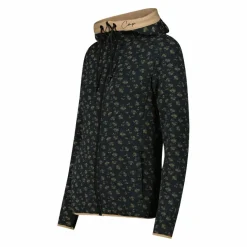 Bedruckte Damen-Fleecejacke mit Kapuze