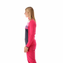 Bedrucktes Half-Zip-Fleeceshirt aus Softech für Damen