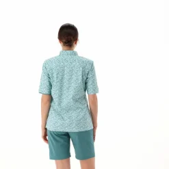 Damen 3/4 Ärmel Stretch-Bluse mit Allover-Druck