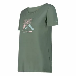 Damen Bamboo T-Shirt mit weitem Ausschnitt und Blumenprint