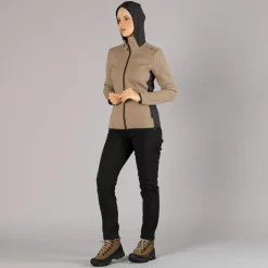 Damen Hose aus Softshell mit sichtbarer Naht vorne