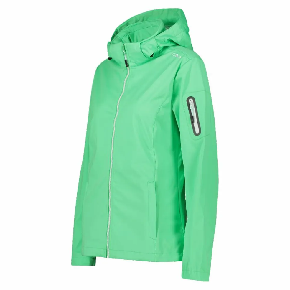 Damen Jacke aus Light Softshell mit abnehmbarer Kapuze