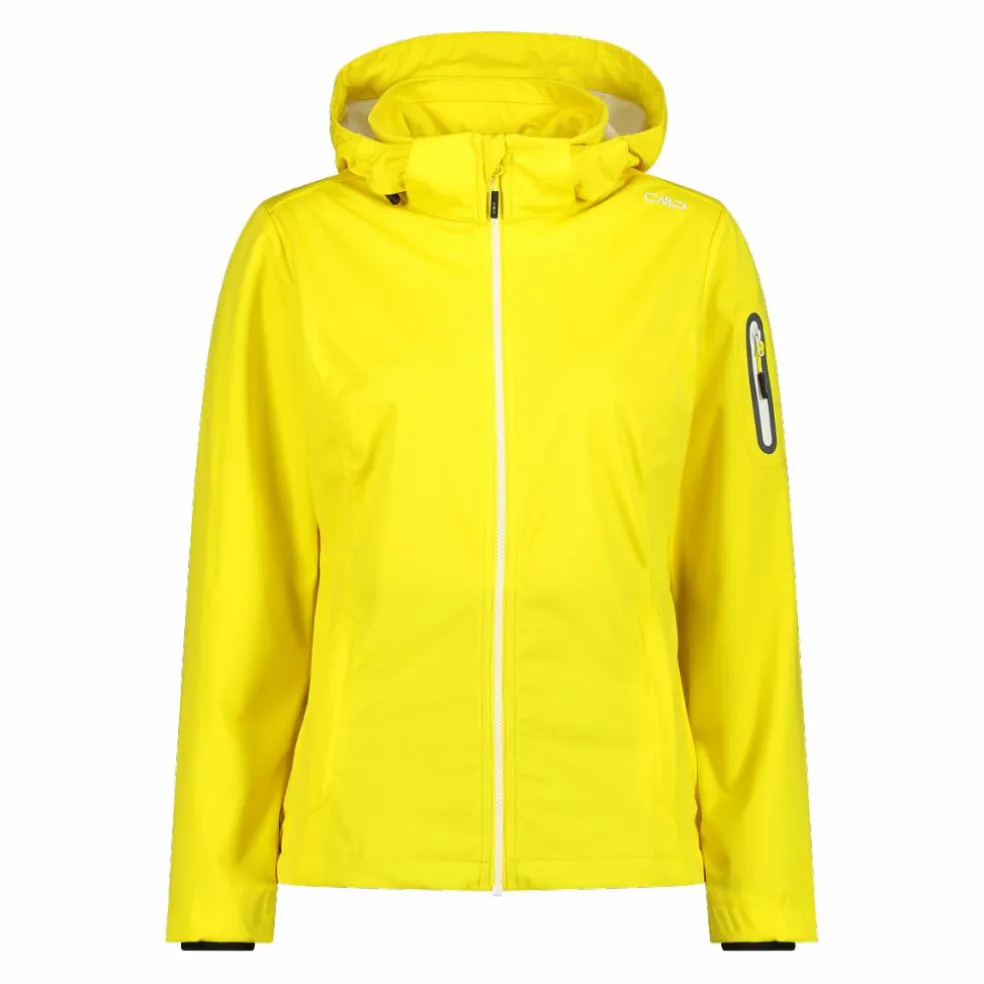Damen Jacke aus Light Softshell mit abnehmbarer Kapuze