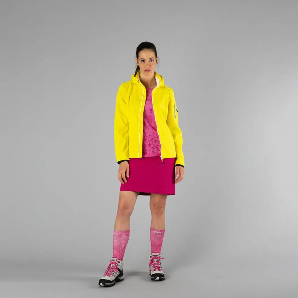 Damen Jacke aus Light Softshell mit abnehmbarer Kapuze