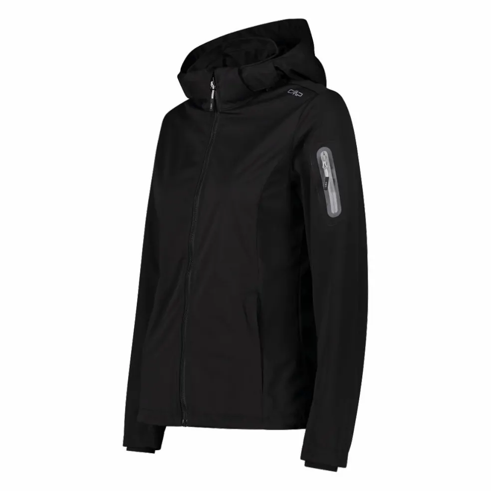 Damen Jacke aus Light Softshell mit abnehmbarer Kapuze
