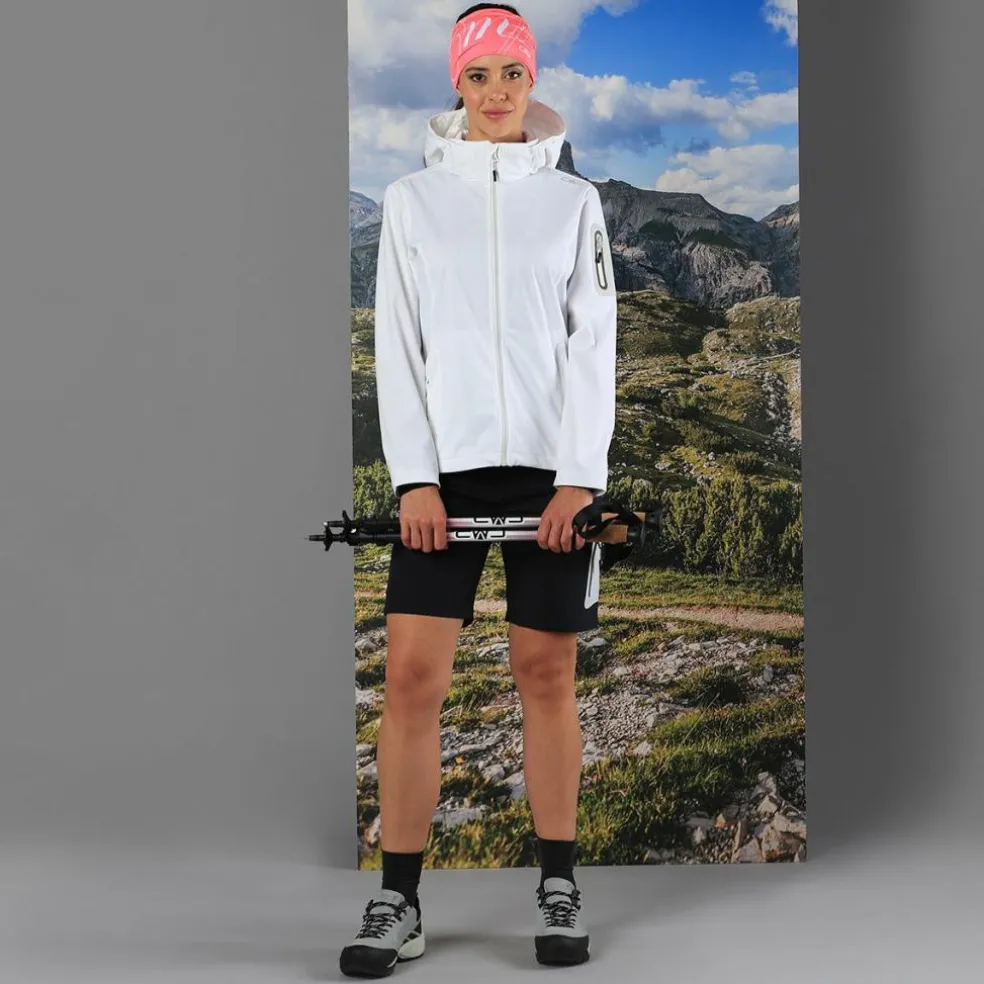 Damen Jacke aus Light Softshell mit abnehmbarer Kapuze