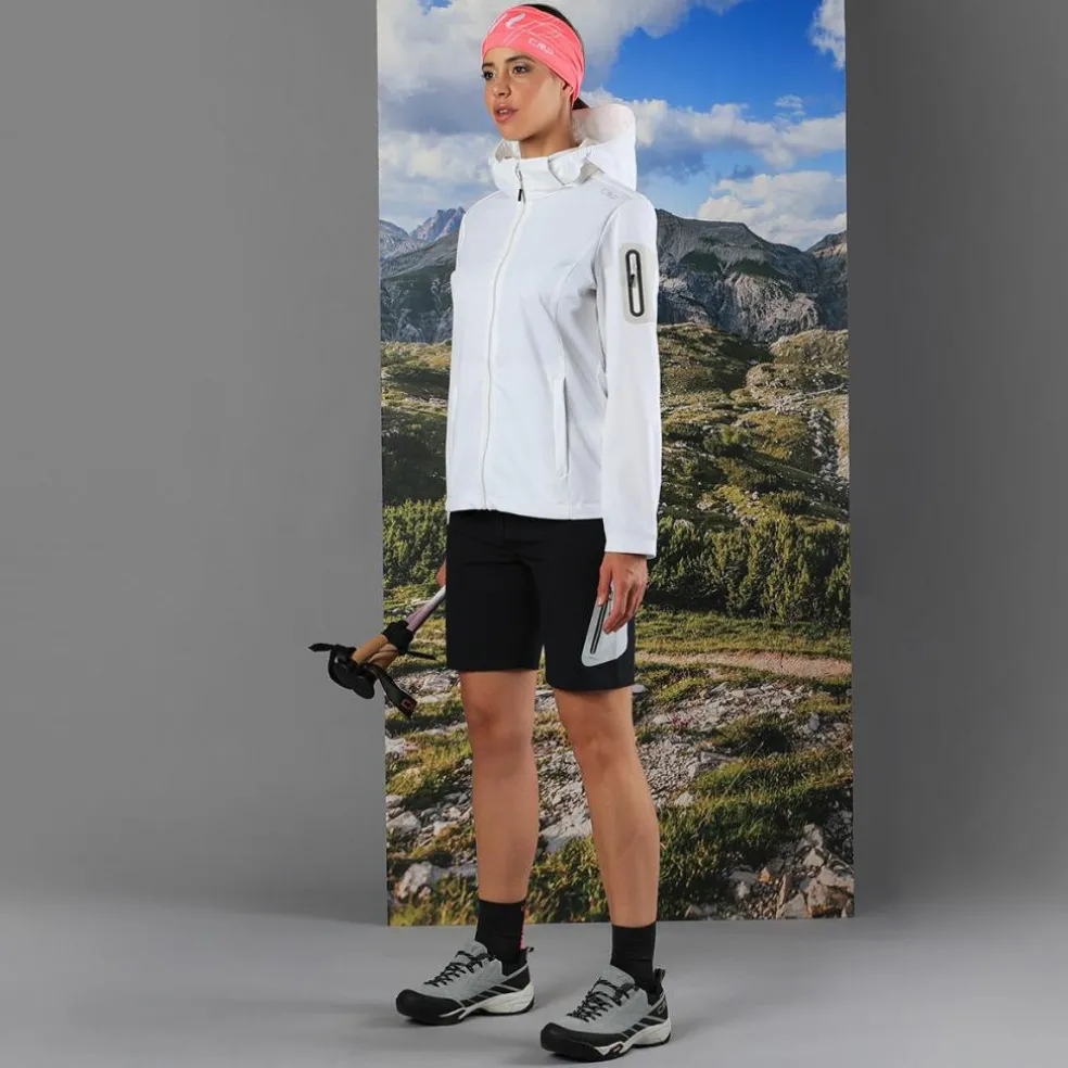 Damen Jacke aus Light Softshell mit abnehmbarer Kapuze