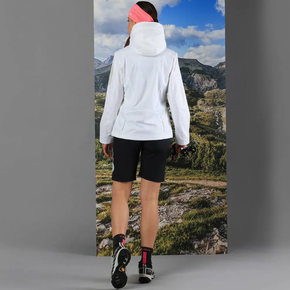 Damen Jacke aus Light Softshell mit abnehmbarer Kapuze