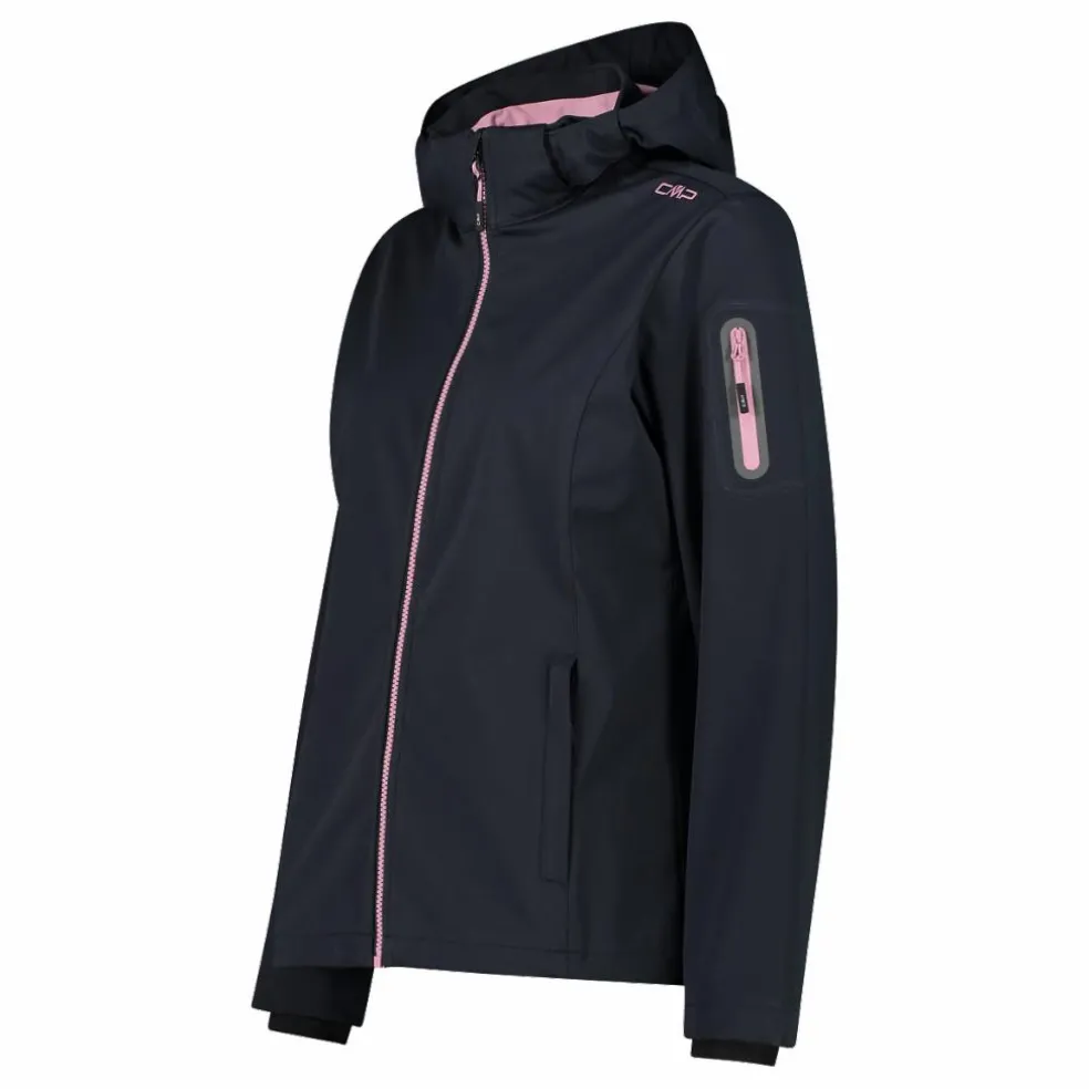 Damen Jacke aus Light Softshell mit abnehmbarer Kapuze