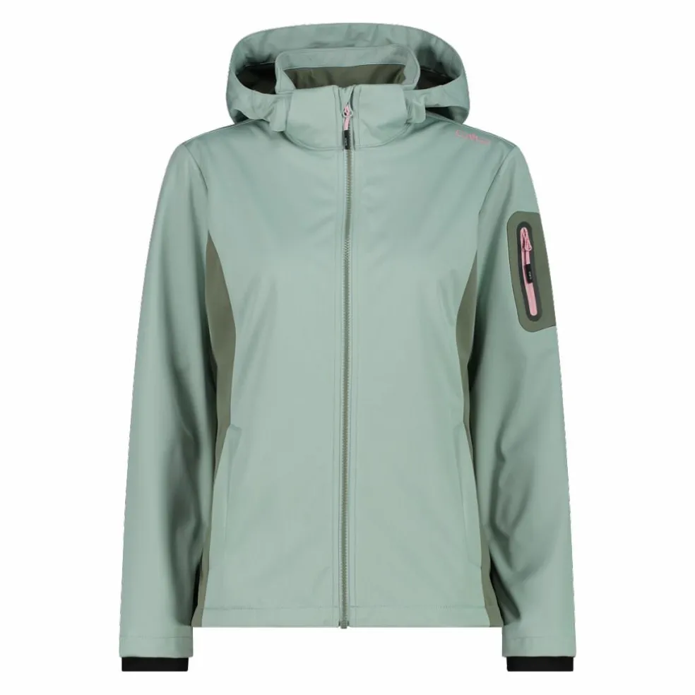 Damen Jacke aus Light Softshell mit abnehmbarer Kapuze