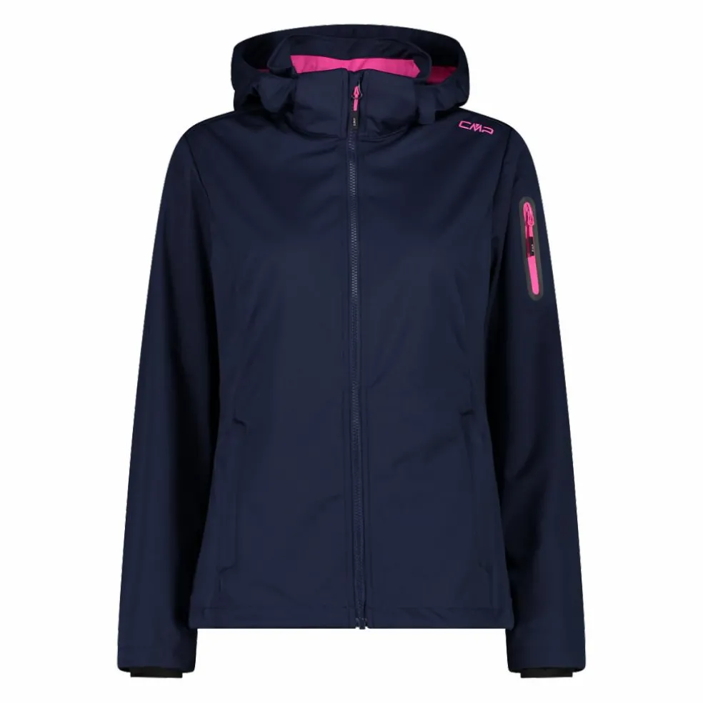 Damen Jacke aus Light Softshell mit abnehmbarer Kapuze