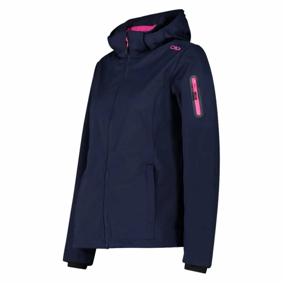 Damen Jacke aus Light Softshell mit abnehmbarer Kapuze