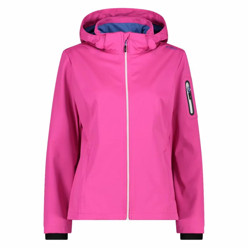 Damen Jacke aus Light Softshell mit abnehmbarer Kapuze