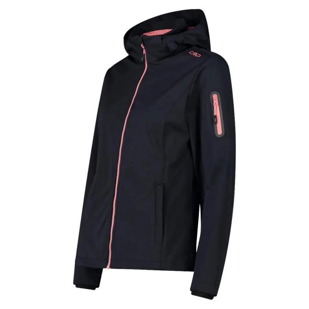 Damen Jacke aus Light Softshell mit abnehmbarer Kapuze