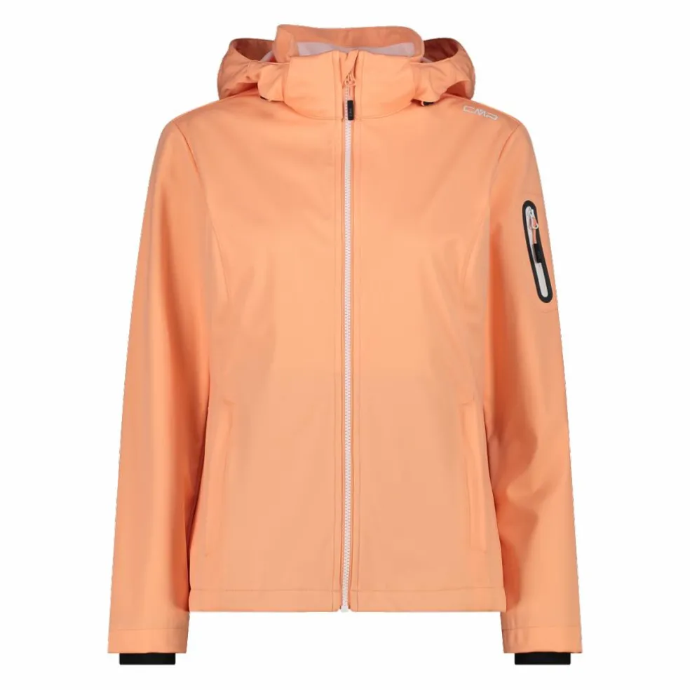 Damen Jacke aus Light Softshell mit abnehmbarer Kapuze