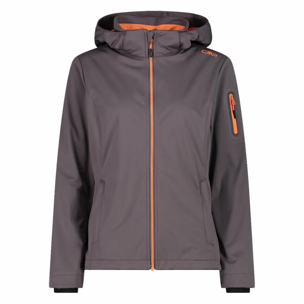 Damen Jacke aus Light Softshell mit abnehmbarer Kapuze