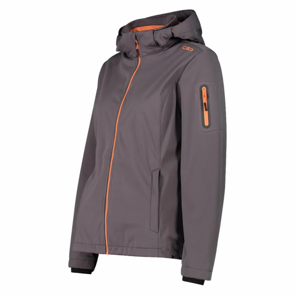 Damen Jacke aus Light Softshell mit abnehmbarer Kapuze