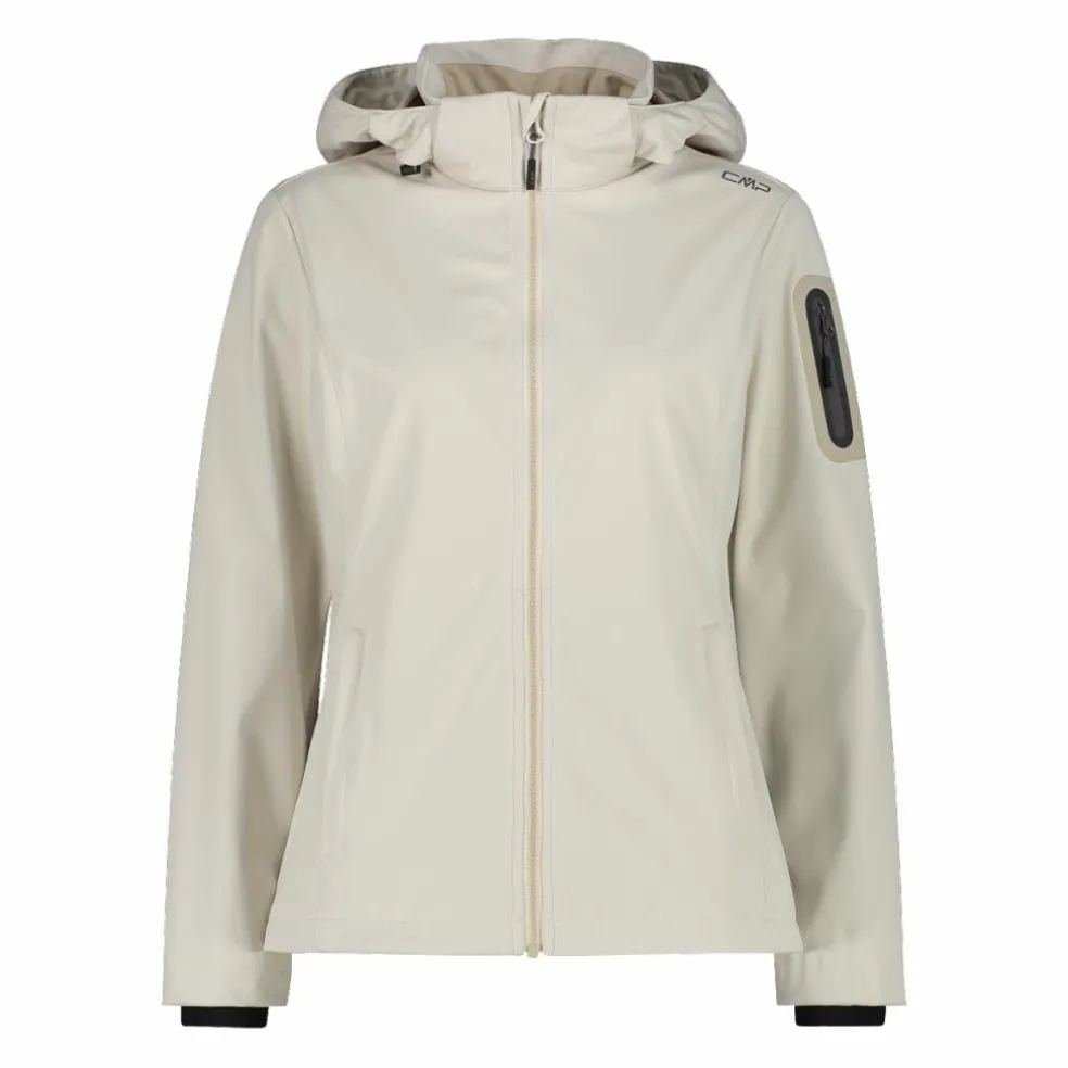 Damen Jacke aus Light Softshell mit abnehmbarer Kapuze