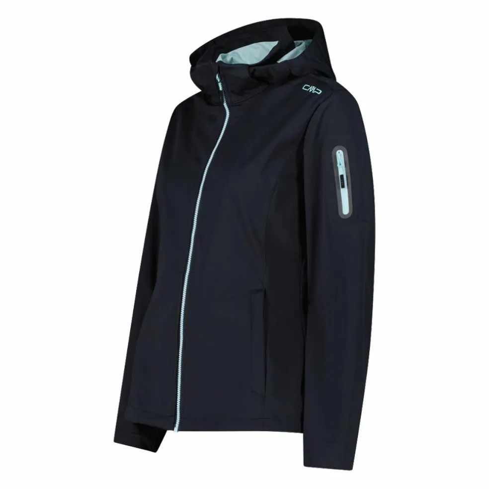 Damen Jacke aus Light Softshell mit abnehmbarer Kapuze