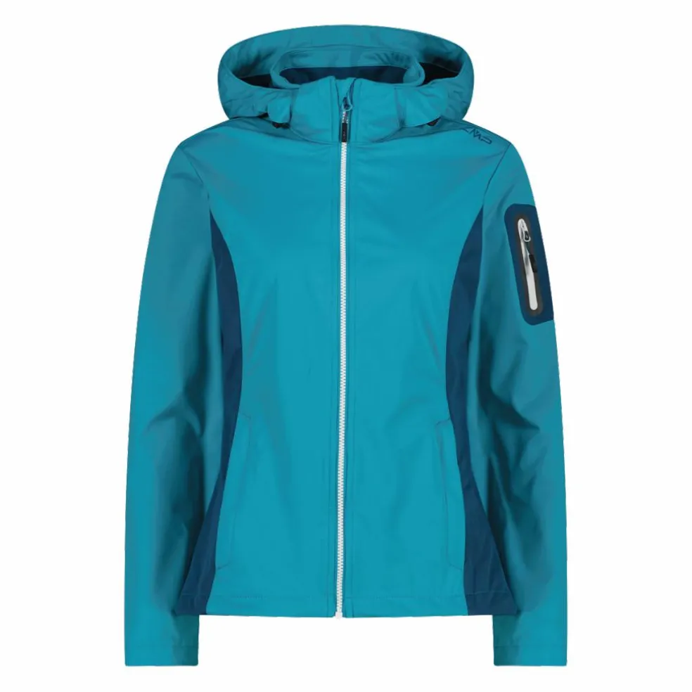 Damen Jacke aus Light Softshell mit abnehmbarer Kapuze