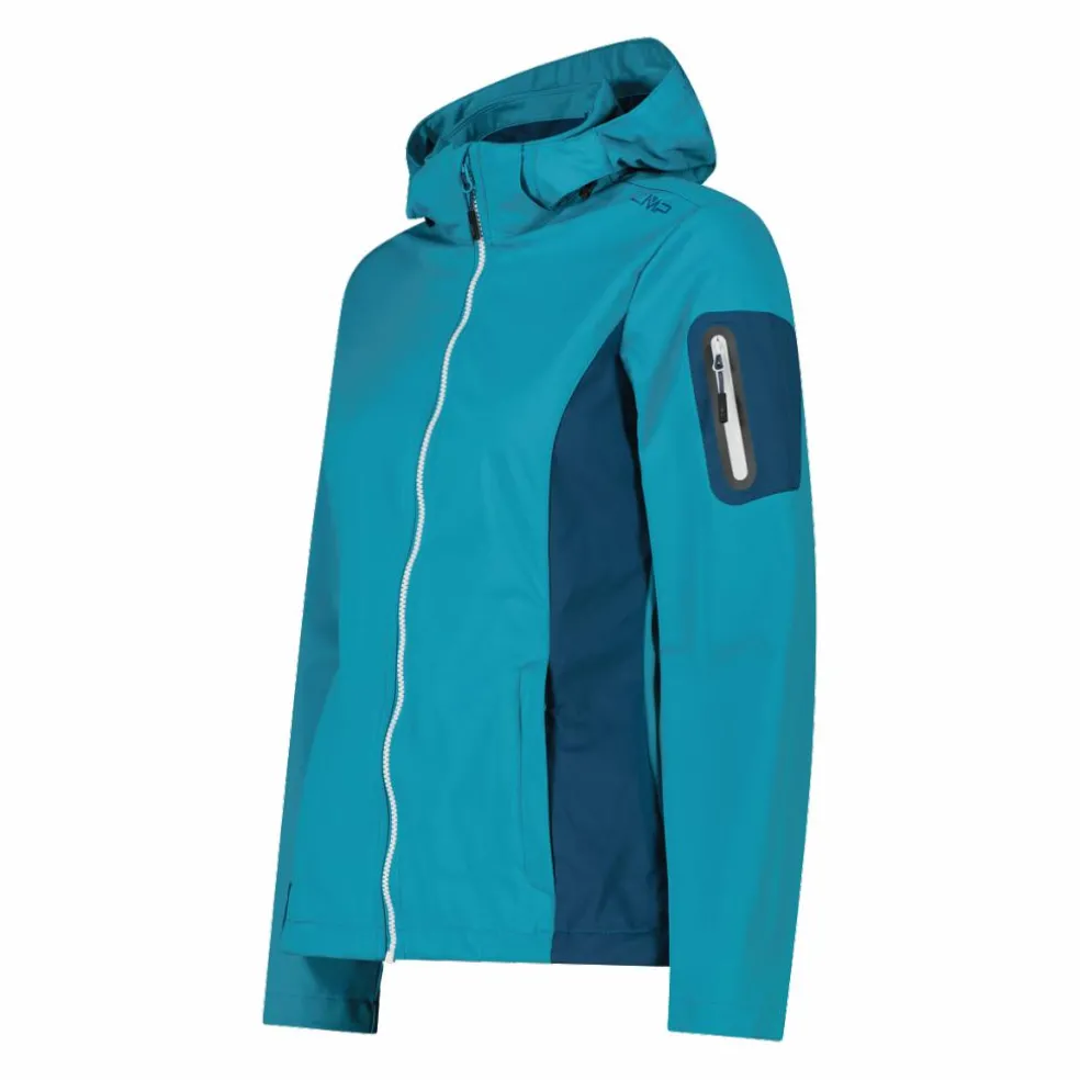 Damen Jacke aus Light Softshell mit abnehmbarer Kapuze