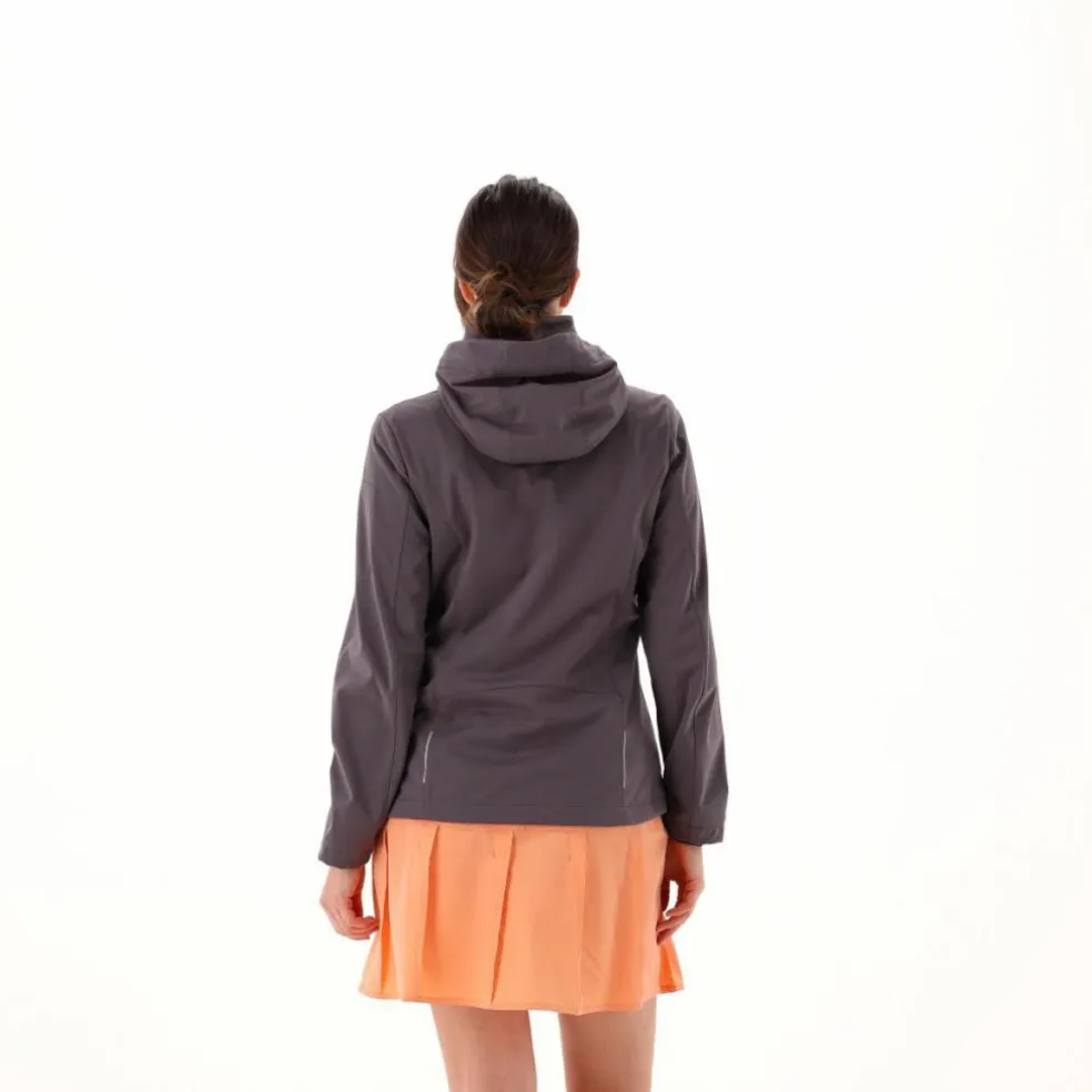 Damen Jacke aus Light Softshell mit abnehmbarer Kapuze