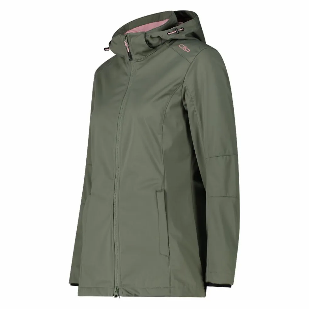 Damen Jacke aus Light Softshell mit abnehmbarer Kapuze