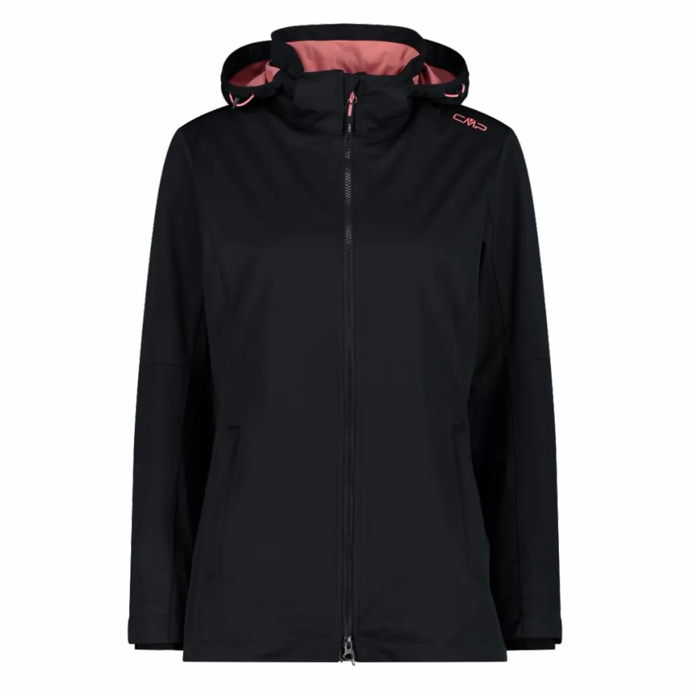 Damen Jacke aus Light Softshell mit abnehmbarer Kapuze