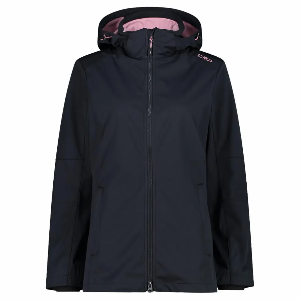 Damen Jacke aus Light Softshell mit abnehmbarer Kapuze
