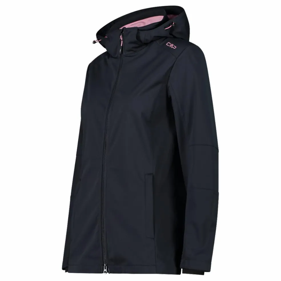 Damen Jacke aus Light Softshell mit abnehmbarer Kapuze