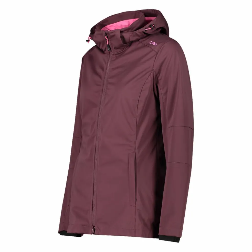 Damen Jacke aus Light Softshell mit abnehmbarer Kapuze