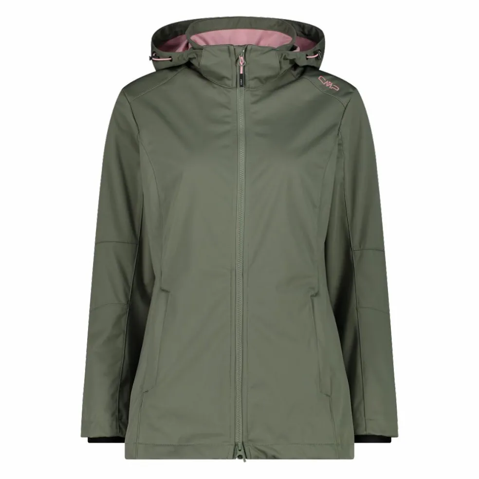 Damen Jacke aus Light Softshell mit abnehmbarer Kapuze