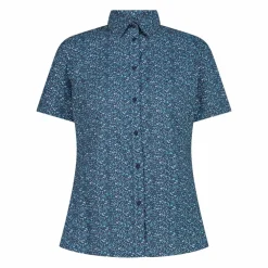 Damen Kurzarm-Bluse mit Karomuster