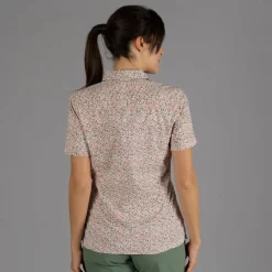 Damen Kurzarm-Bluse mit Karomuster