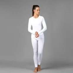 Damen Langarm Unterwäsche mit Rundhalsausschnitt