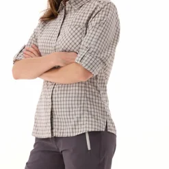 Damen Langarm-Bluse mit Karomuster