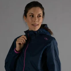 Damen packable wasserdichte Jacke