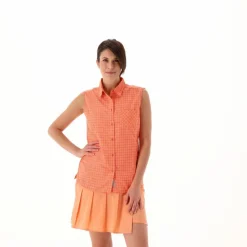 Damen Ärmelloses Hemd mit Karomuster