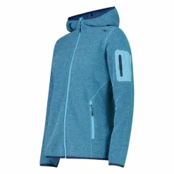 Damen schweres Fleecejacke Knit-Tech in melierter Optik mit Kapuze