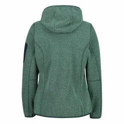 Damen schweres Fleecejacke Knit-Tech in melierter Optik mit Kapuze