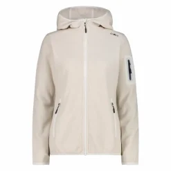 Damen schweres Fleecejacke Knit-Tech in melierter Optik mit Kapuze