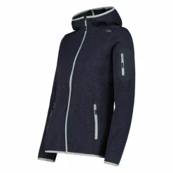 Damen schweres Fleecejacke Knit-Tech in melierter Optik mit Kapuze