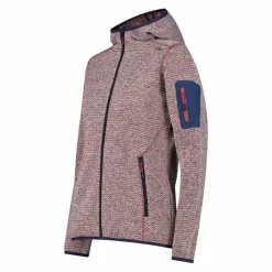 Damen schweres Fleecejacke Knit-Tech in melierter Optik mit Kapuze