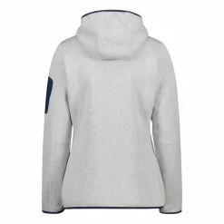 Damen schweres Fleecejacke Knit-Tech in melierter Optik mit Kapuze