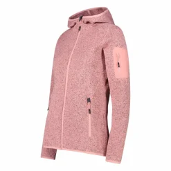 Damen schweres Fleecejacke Knit-Tech in melierter Optik mit Kapuze