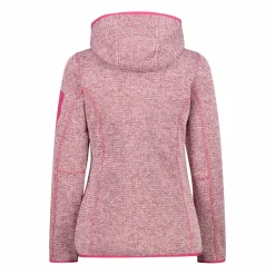 Damen schweres Fleecejacke Knit-Tech in melierter Optik mit Kapuze