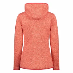 Damen schweres Fleecejacke Knit-Tech in melierter Optik mit Kapuze