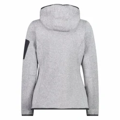 Damen schweres Fleecejacke Knit-Tech in melierter Optik mit Kapuze