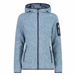 Damen schweres Fleecejacke Knit-Tech in melierter Optik mit Kapuze